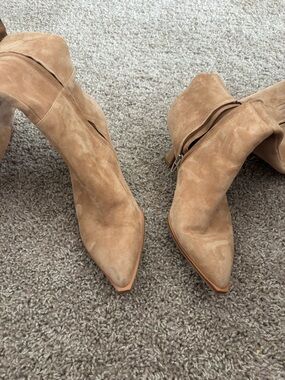 Dolce Vita Tan Suede Pointed Boots
